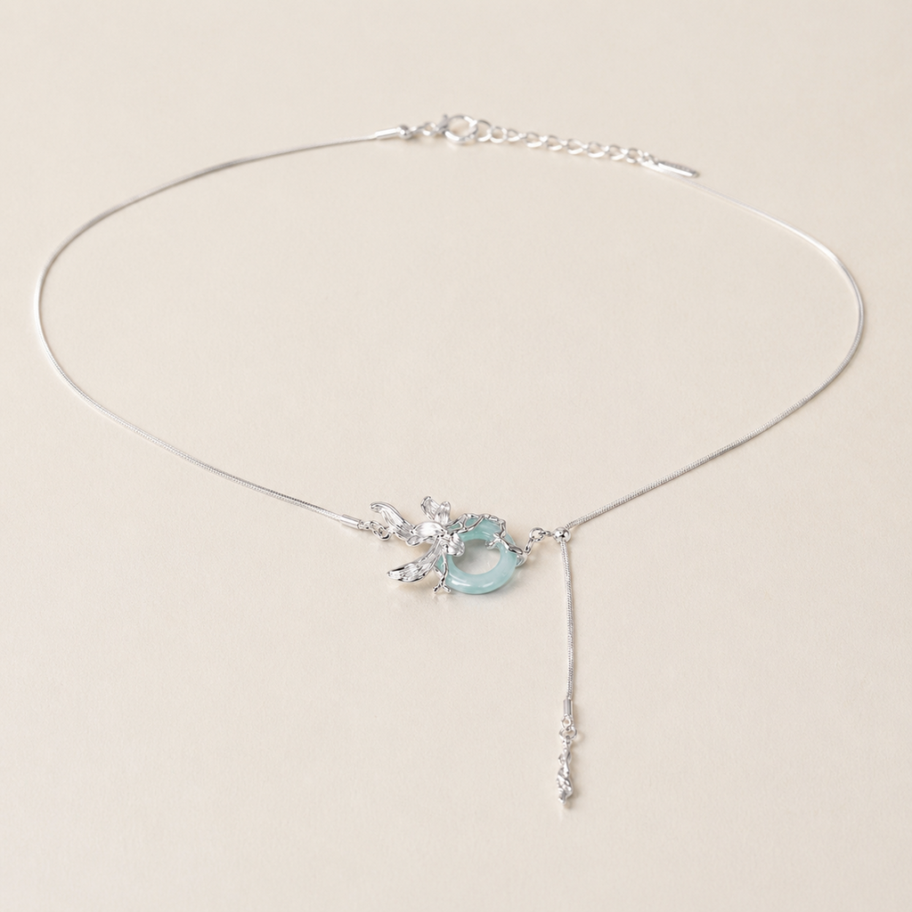 Celadon Orchid Necklace