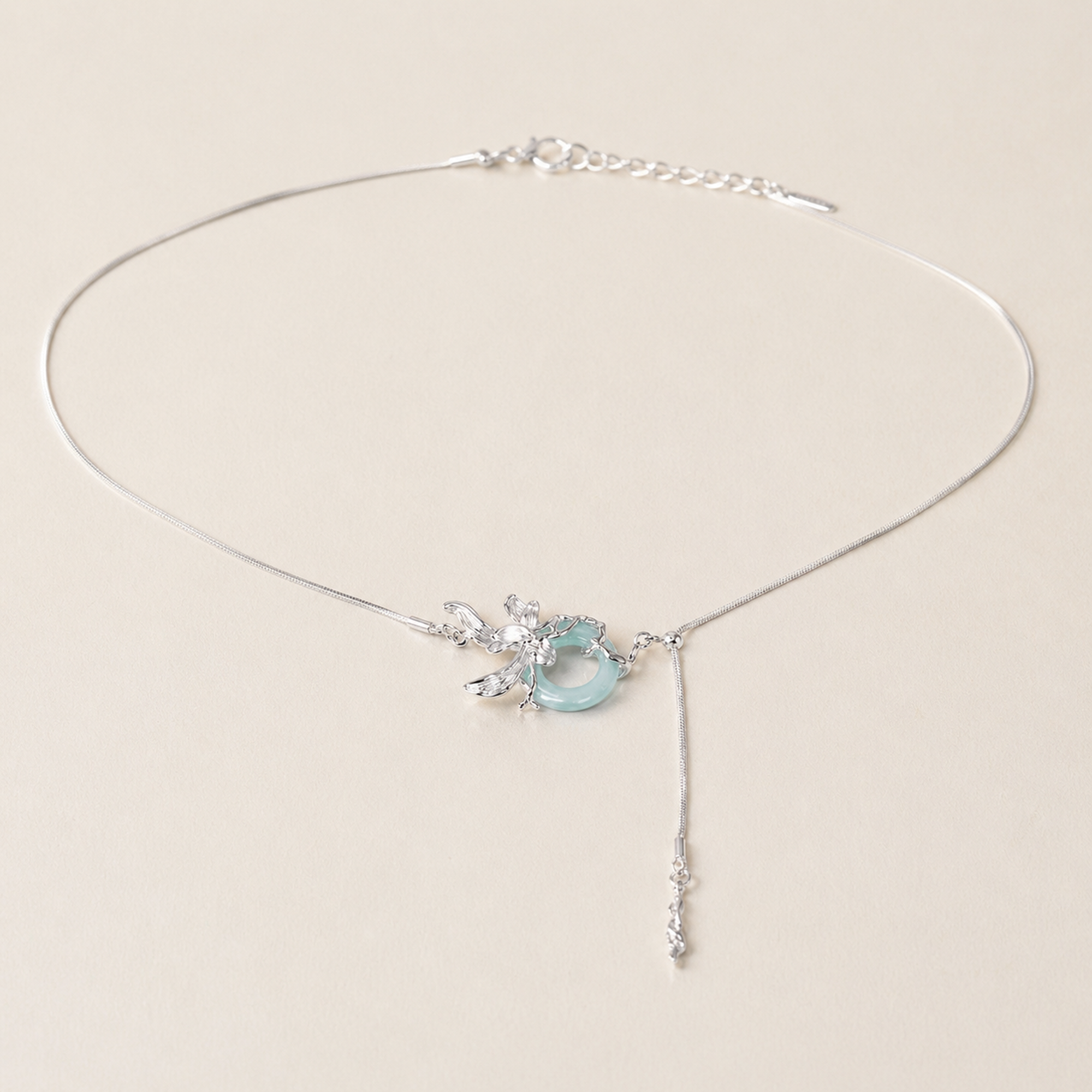 Celadon Orchid Necklace