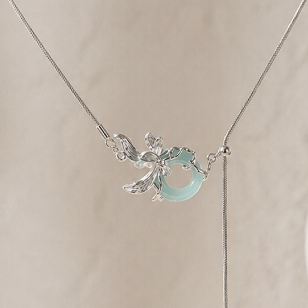 Celadon Orchid Necklace