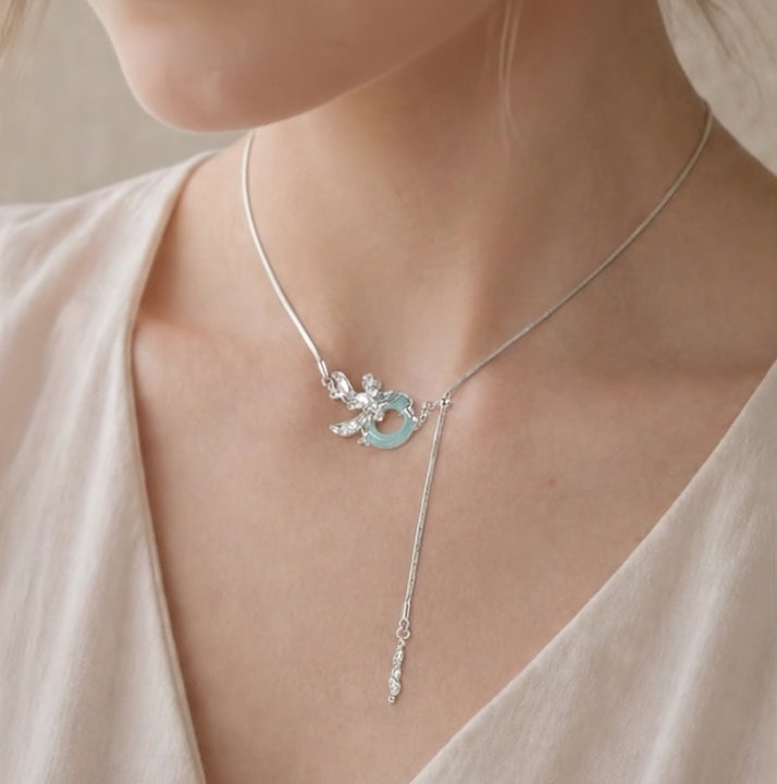 Celadon Orchid Necklace
